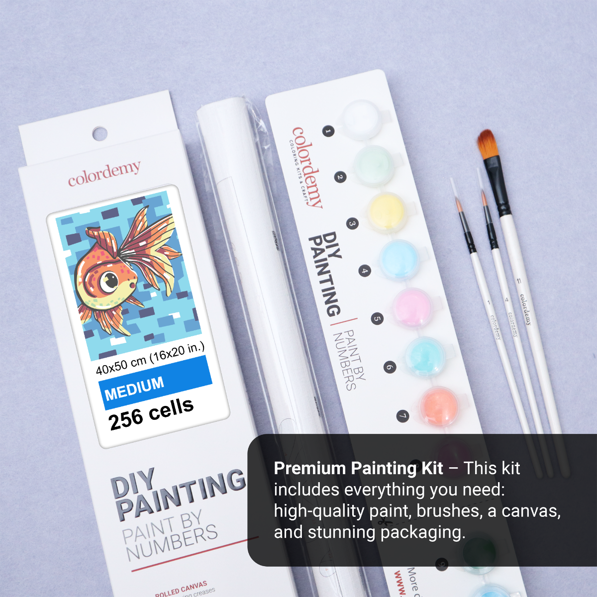 40x50cm Paint by Numbers Gold Fish Kit: Colourful Goldfish - Dive into a World of Hues