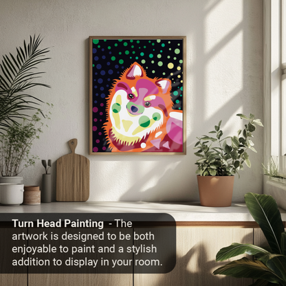 Happy Tail - Pomeranian: 40x50cm Paint by Numbers Kit