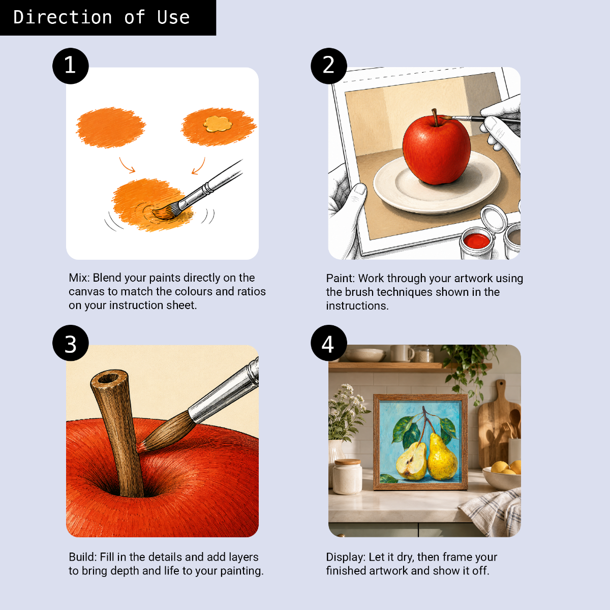 Learn to Paint Kit (Fruits - Two Pears)