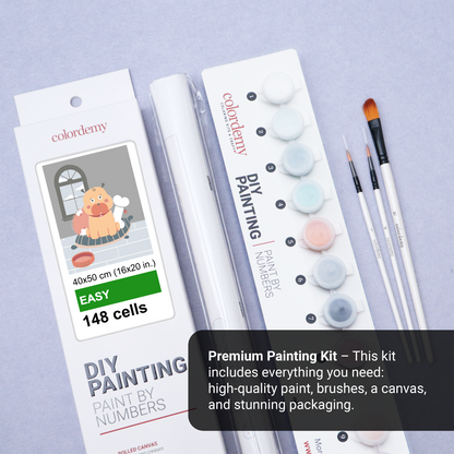 40x50cm Paint by Numbers Kit: Quiet Solitude: Simple Lonely Dog