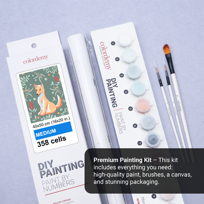 40x50cm Paint by Numbers kit: Leafy Outback: Simple Dingo