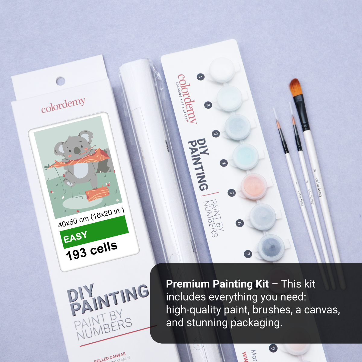 40x50cm Paint by Numbers Kit:  Koala Cuteness: Adorable Eucalyptus