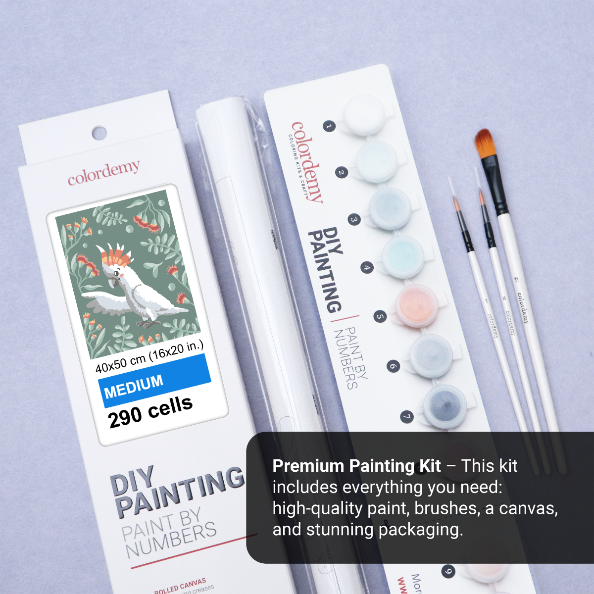 40x50cm Paint by Numbers Kit: Floral Fantasy: Enchanting Cockatoo