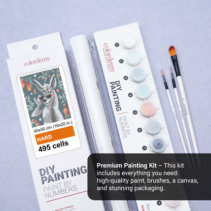 40x50cm Paint by Numbers Kit: Cool Kangaroo with Glasses