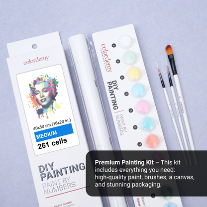 40x50cm Paint by Numbers Kit:  Iconic Elegance: Marilyn Monroe Abstract