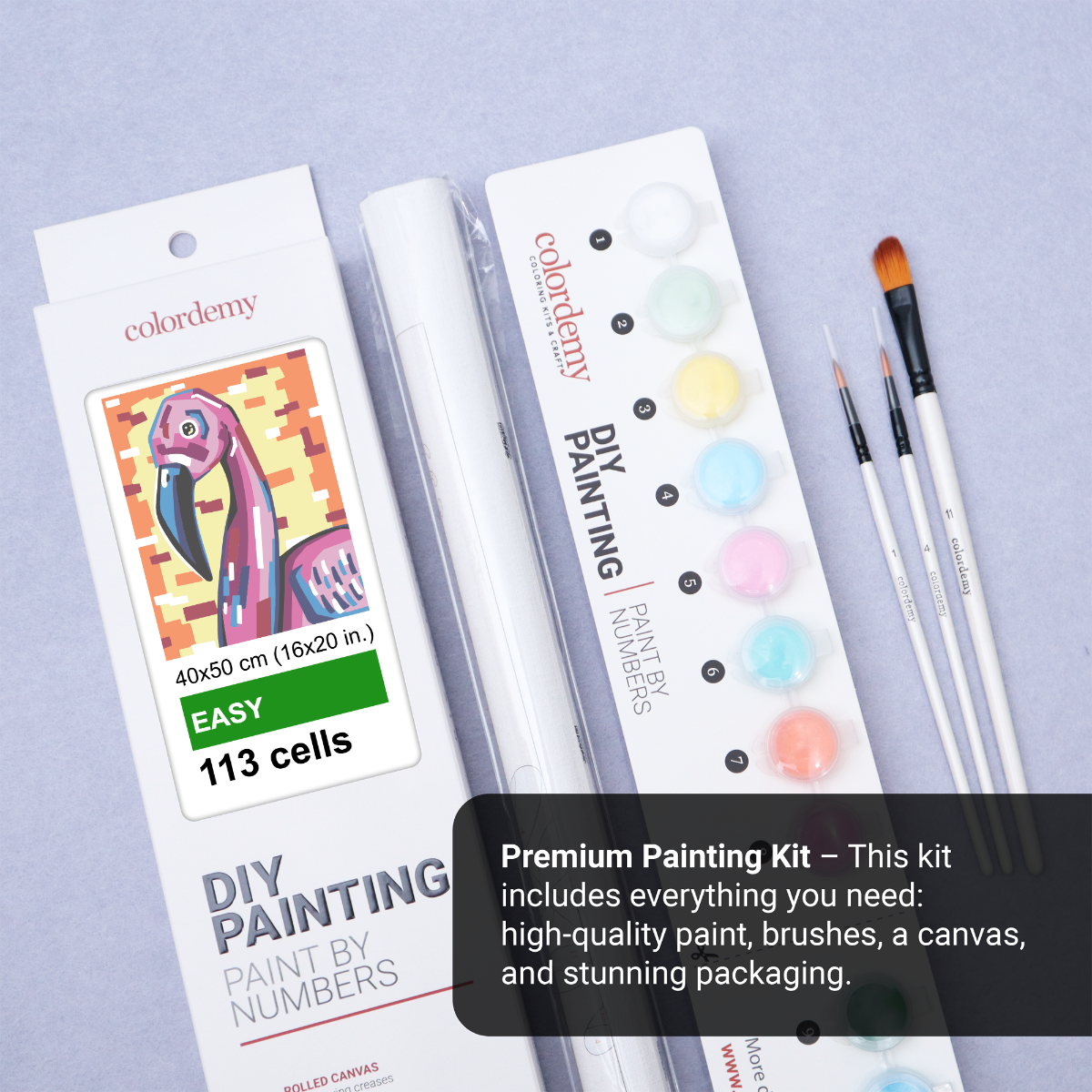 40x50cm Paint by Numbers kit: Flamingo Frenzy: Colourful Vibrance