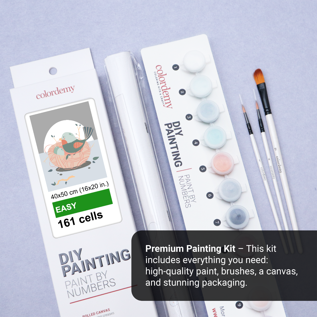 40x50cm Paint by Numbers kit: Graceful Simplicity: Simple Bird