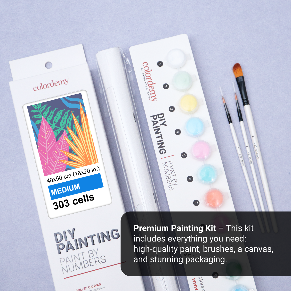 40x50cm Paint by Numbers Kit: Nature's Palette: Colourful Leaves