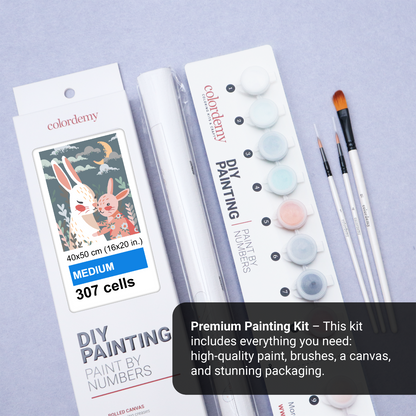 40x50cm Paint by Numbers kit: Tender Moments: A Mother-Daughter Duo in Artistry