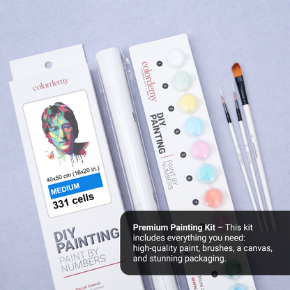 40x50cm Paint by Numbers Kit: Musical Reverie: John Lennon Abstract Portrait