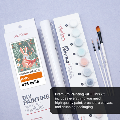 40x50cm Paint by Numbers Kit: Easter Tales - Rabbit's Garden Retreat