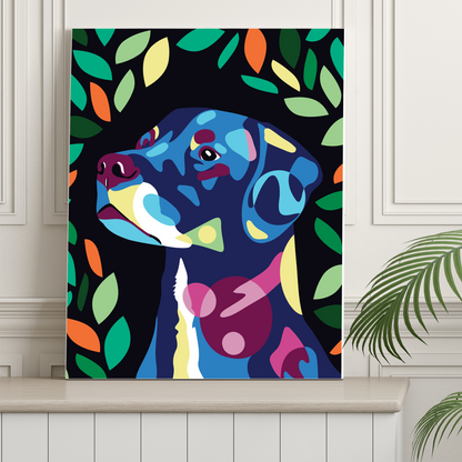 Happy Tail - Russell Terrier: 40x50cm Paint by Numbers Kit