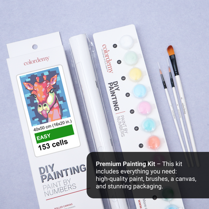 40x50cm Paint by Numbers Giraffe Kit: Abstract Giraffe Painting Kit