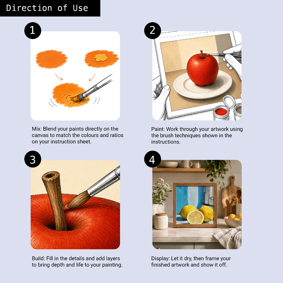 Learn to Paint Kit (Fruits - Three Lemons)