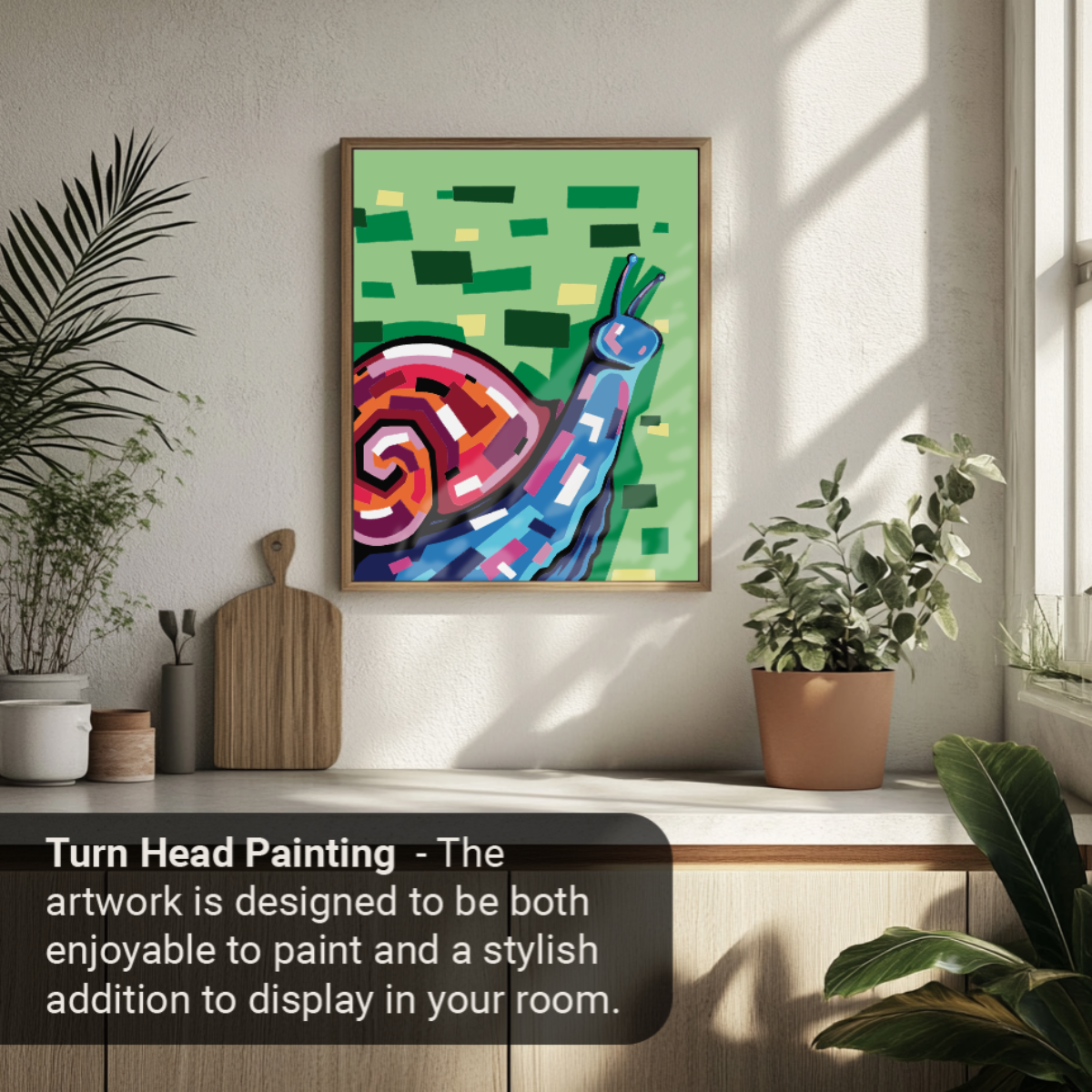 40x50cm Paint by Numbers Kit: Vividly Spiralled: Colourful Snail