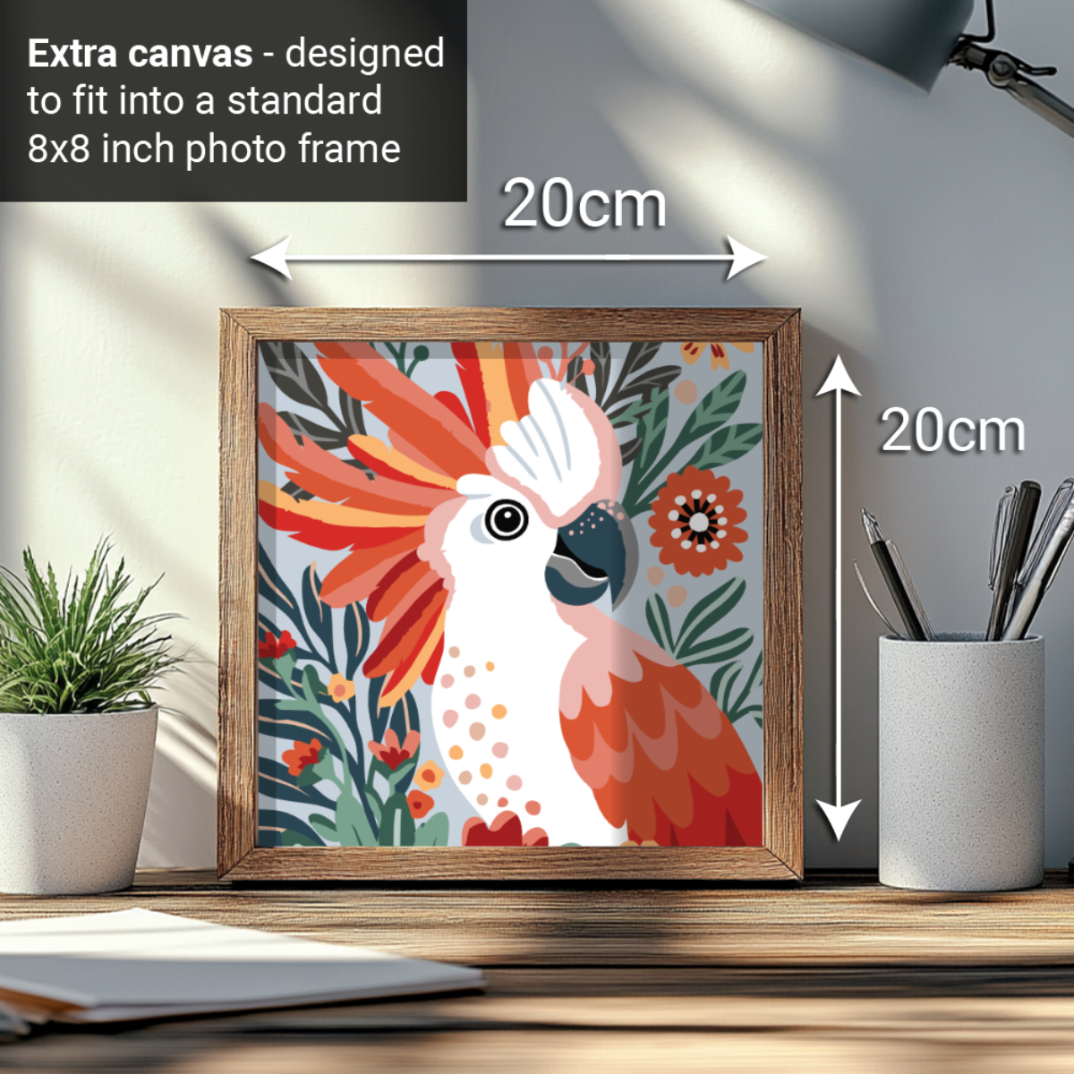 2-in-1 Paint by Numbers Kit - Rolled Canvases (20x25cm & 20x20cm), 16 Colours (undefined)