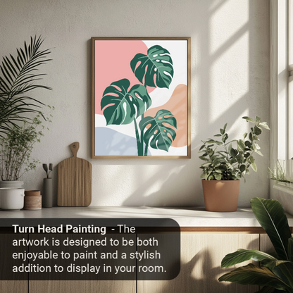 40x50cm Paint by Numbers Leaf Kit: Create Serenity - Minimalist Monnie