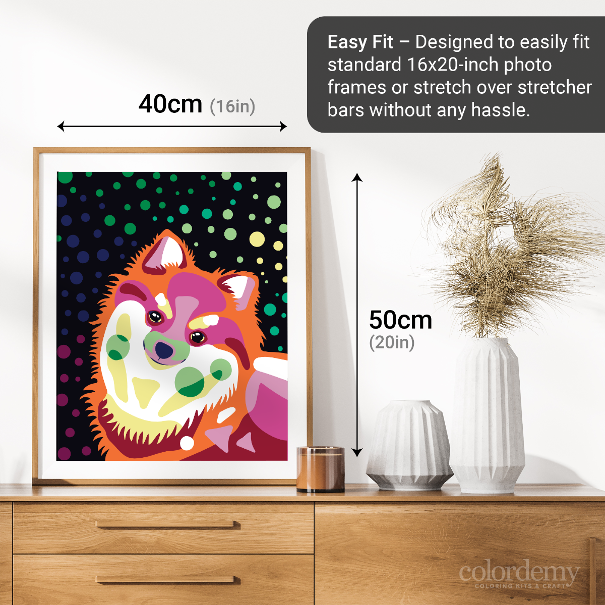 Happy Tail - Pomeranian: 40x50cm Paint by Numbers Kit