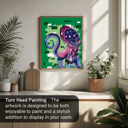 40x50cm Paint by Numbers Kit: Oceanic Opulence: Vibrant Octopus