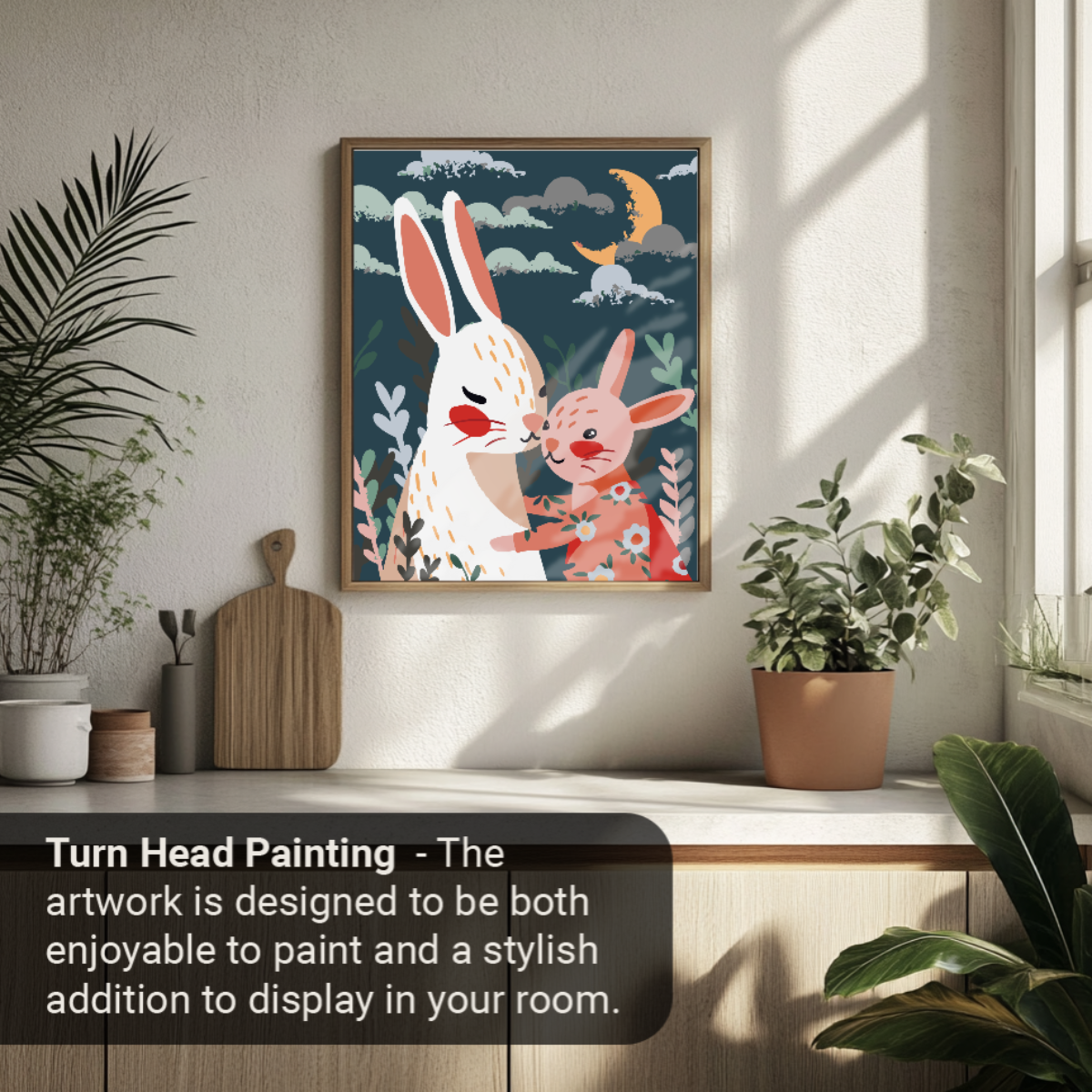 40x50cm Paint by Numbers kit: Tender Moments: A Mother-Daughter Duo in Artistry