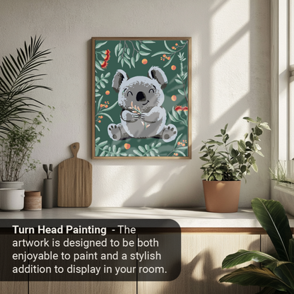 40x50cm Paint by Numbers Kit: Koala's Tranquil Haven: Cute Koala Seated Among Leaves