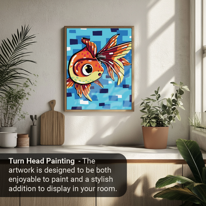 40x50cm Paint by Numbers Gold Fish Kit: Colourful Goldfish - Dive into a World of Hues