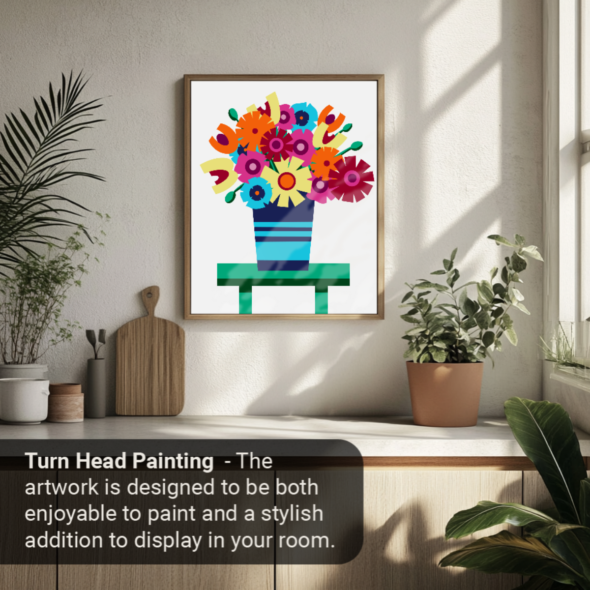 40x50cm Paint by Numbers kit: Blossom Burst: Colourful Flower Vase