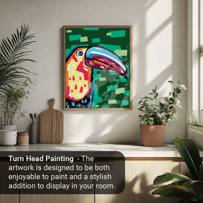 40x50cm Paint by Numbers Kit:  Tropical Radiance: Vibrant Toucan