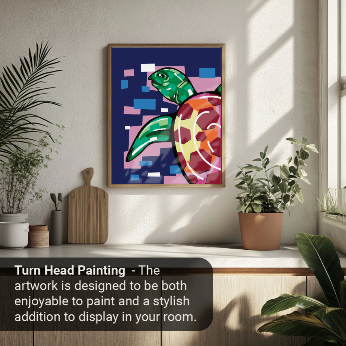 40x50cm Paint by Numbers Kit: Aquatic Beauty: Colourful Turtle