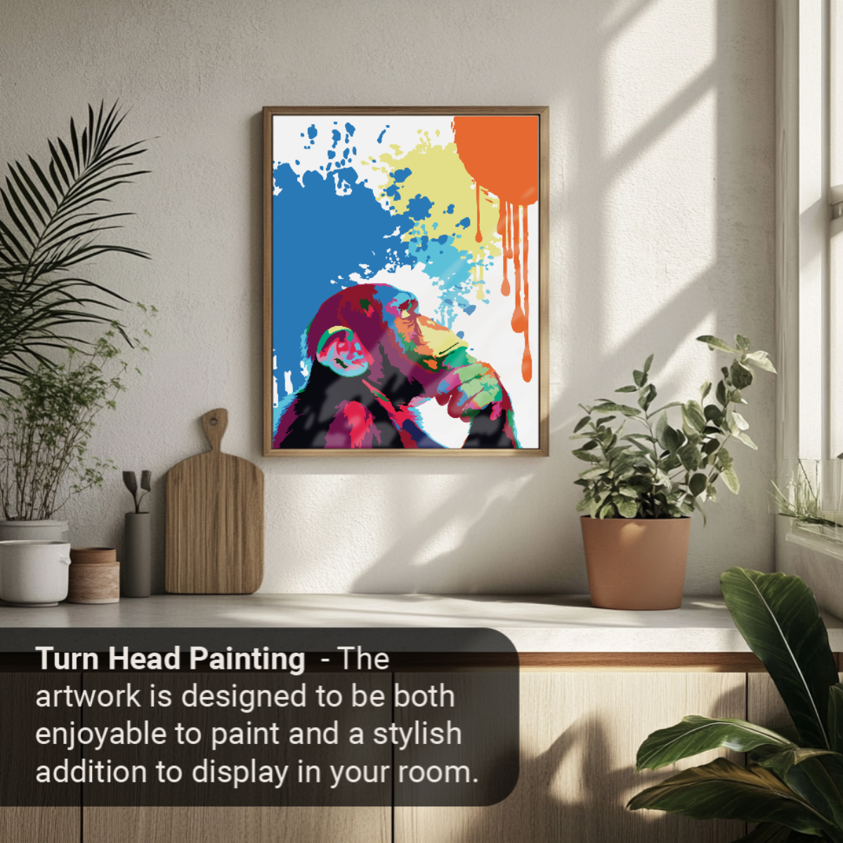 40x50cm Paint by Numbers Kit: Abstract Insight: Thinking Monkey