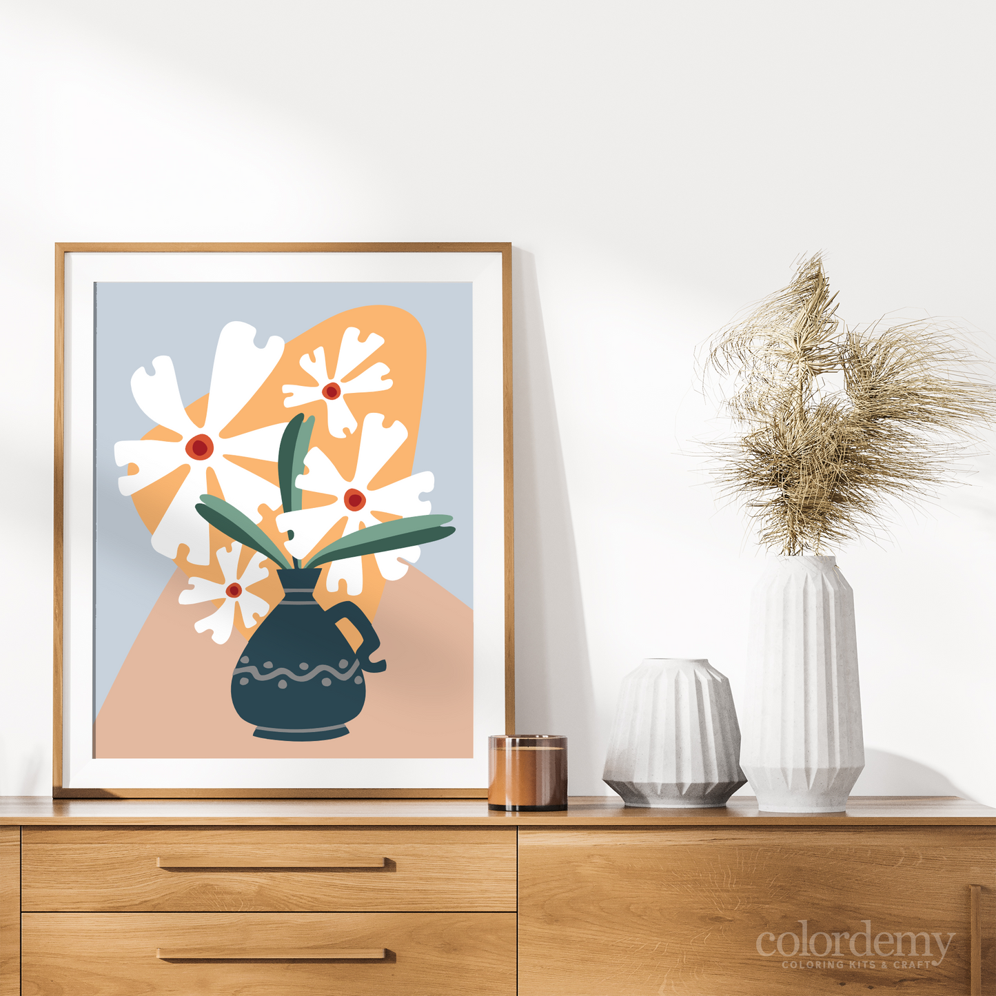 40x50cm Paint by Numbers Kit: Pastel Elegance: Minimalist Lily Flowers