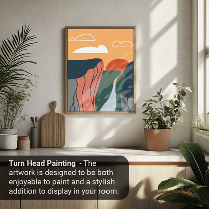 40x50cm Paint by Numbers Kit - Rolled Canvases, 16 Colours (Mindfulness - Mountain)