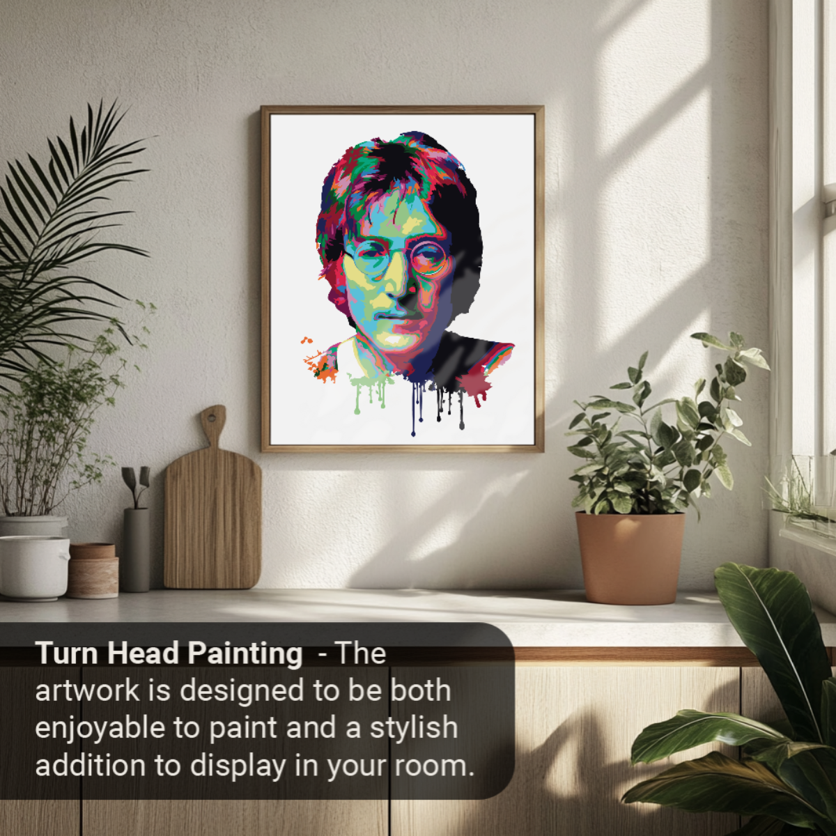 40x50cm Paint by Numbers Kit: Musical Reverie: John Lennon Abstract Portrait