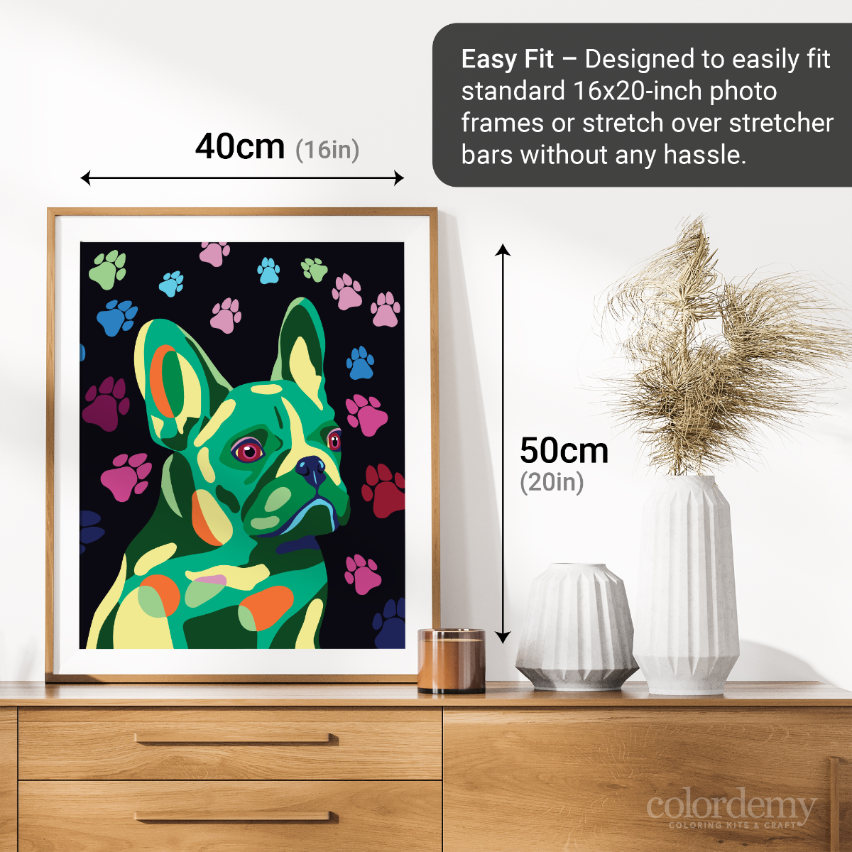 Happy Tail - French Bulldog: 40x50cm Paint by Numbers Kit