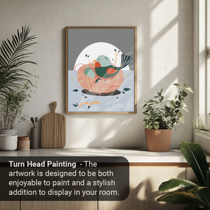 40x50cm Paint by Numbers kit: Graceful Simplicity: Simple Bird