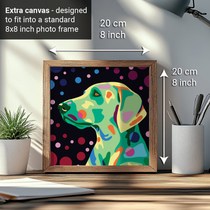 2-in-1 Paint by Numbers Kit - Rolled Canvases (20x25cm & 20x20cm), 16 Colours (Proud Little Paws - Labrador)