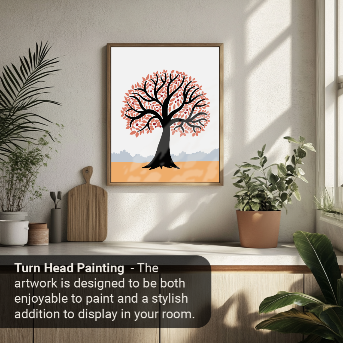 40x50cm Paint by Numbers Kit - Rolled Canvases, 16 Colours (Mindfulness - Growing)