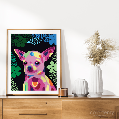 Happy Tail - Chihuahua: 40x50cm Paint by Numbers Kit