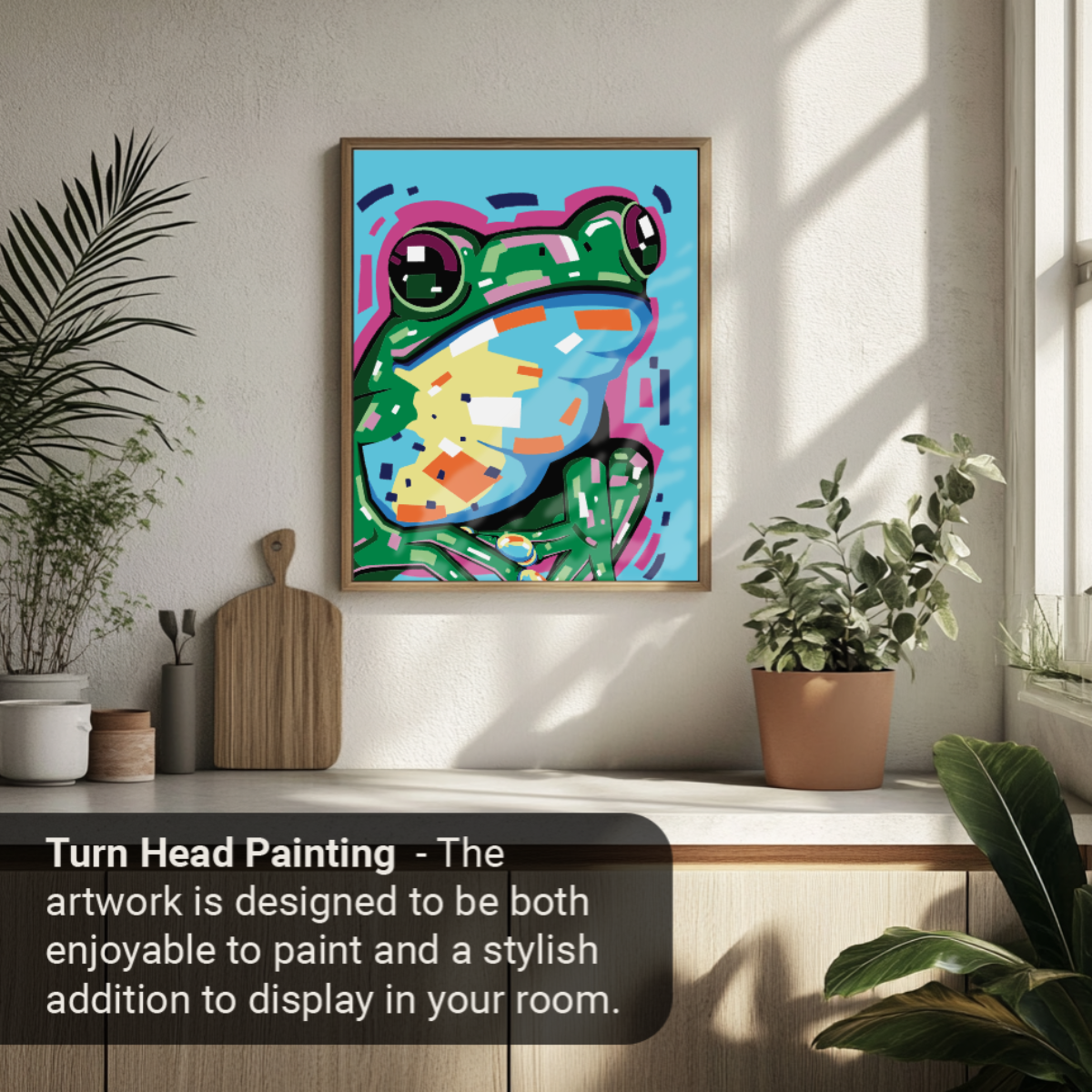 40x50cm Paint by Numbers kit: Froggy Fantasia: Dive into a World of Colour.