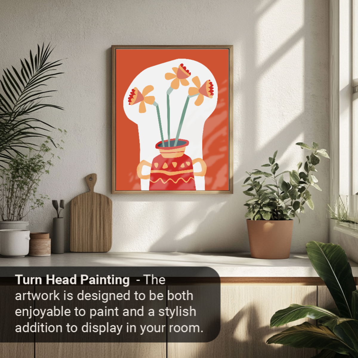 40x50cm Paint by Numbers Kit - Rolled Canvases, 16 Colours (Funkies - Vase)