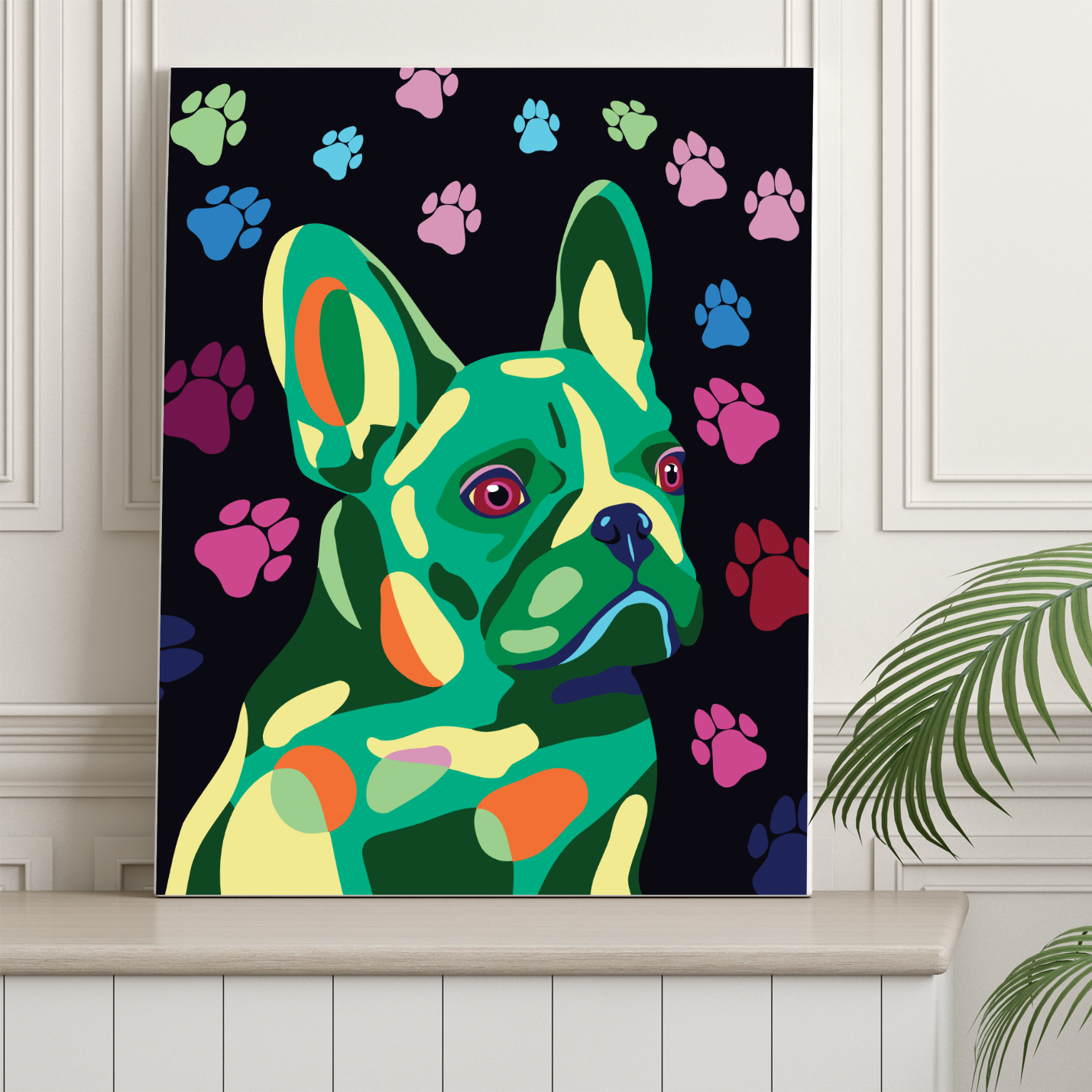 Happy Tail - French Bulldog: 40x50cm Paint by Numbers Kit