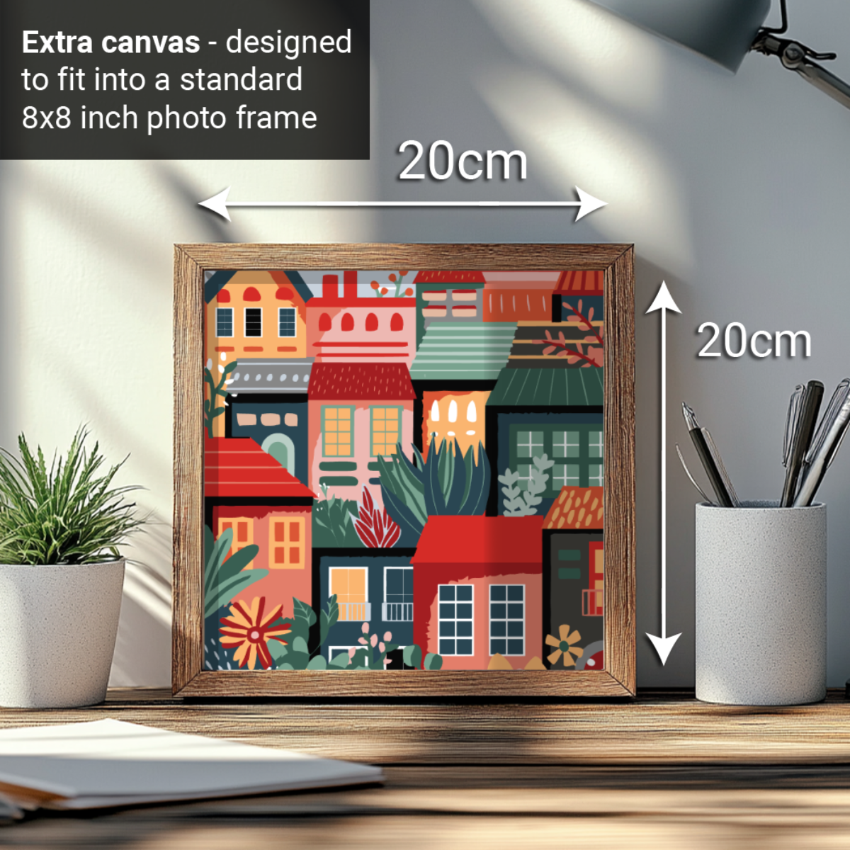 2-in-1 Paint by Numbers Kit - Rolled Canvases (20x25cm & 20x20cm), 16 Colours (Hue & Whimsy - undefined)