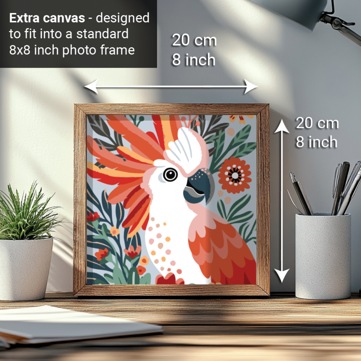 2-in-1 Paint by Numbers Kit - Rolled Canvases (20x25cm & 20x20cm), 16 Colours (undefined)