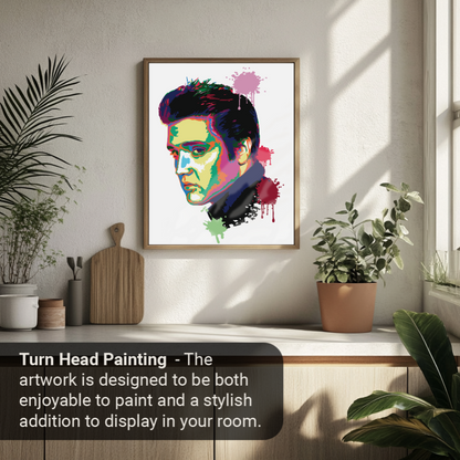 40x50cm Paint by Numbers kit: Musical Majesty: Colourful Abstract Elvis