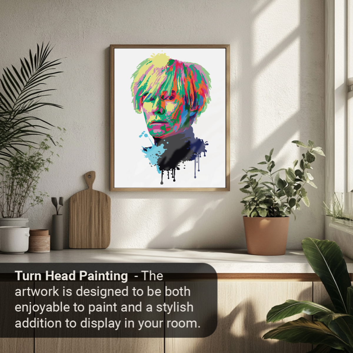 40x50cm Paint by Numbers kit: Warhol Inspired: Abstract Splash Portrait