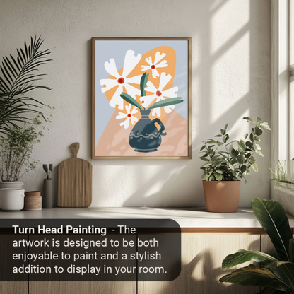 40x50cm Paint by Numbers Kit: Pastel Elegance: Minimalist Lily Flowers