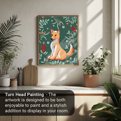 40x50cm Paint by Numbers kit: Leafy Outback: Simple Dingo