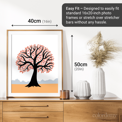 40x50cm Paint by Numbers Kit - Rolled Canvases, 16 Colours (Mindfulness - Growing)