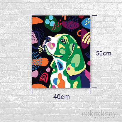 Happy Tail - Dachshund: 40x50cm Paint by Numbers Kit