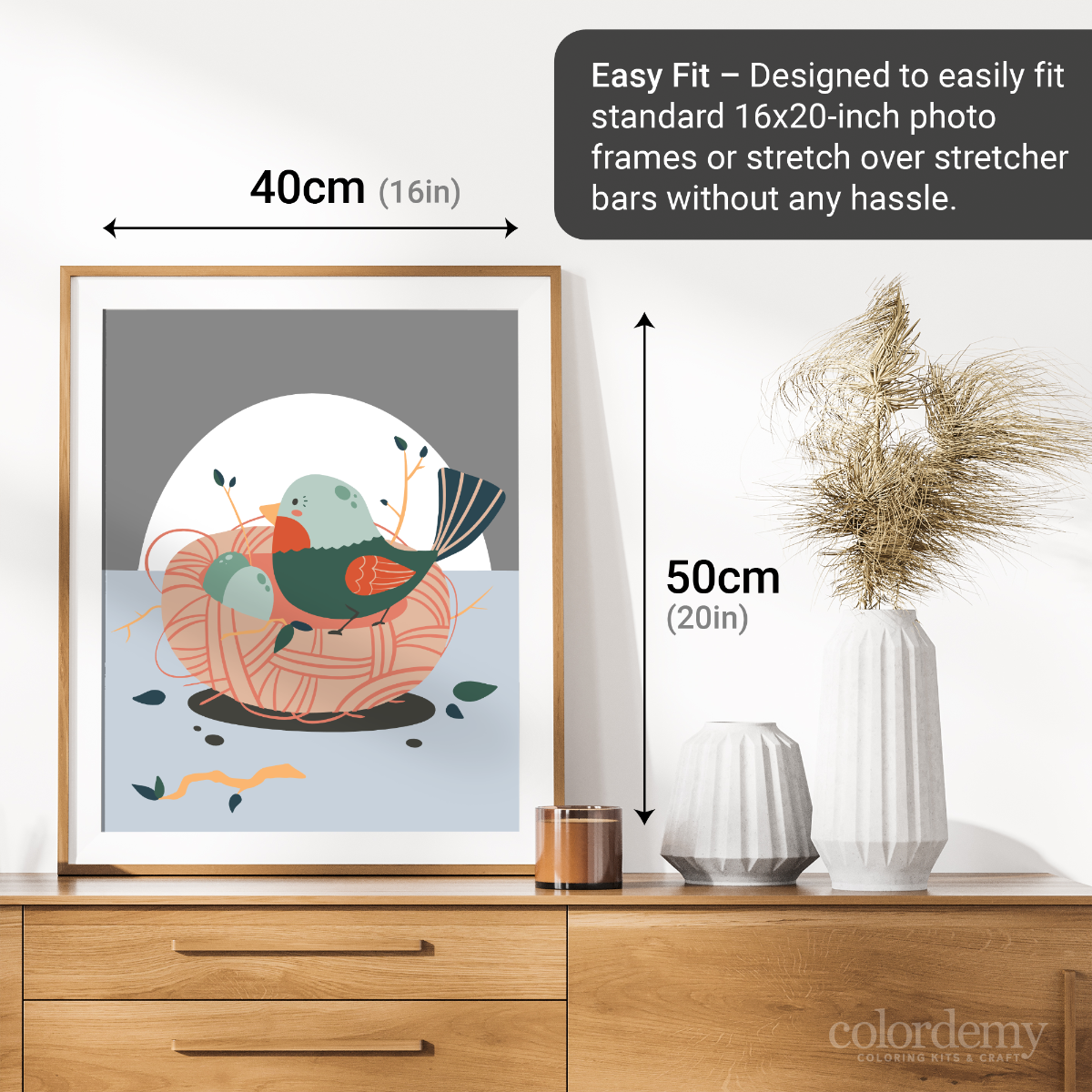40x50cm Paint by Numbers kit: Graceful Simplicity: Simple Bird